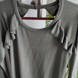 Chaser Ruffle Cutout Back Top